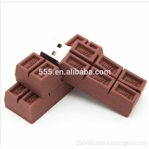 Lovely Chocolate shaped USB flash drive, PVC dessert USB pendrive 1GB 2GB 4GB 8GB 16GB 32GB